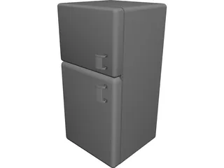 Refrigerator Old 3D Model preview