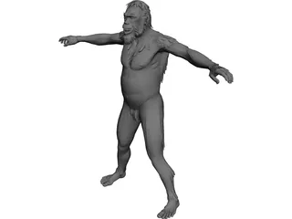 Neanderthal Man 3D Model preview