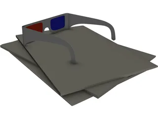 3D Glasses 3D Model preview
