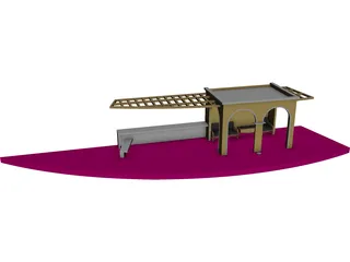 Garden Pergola 3D Model preview