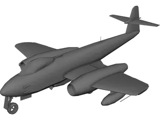 Gloster Meteor NF8 3D Model preview