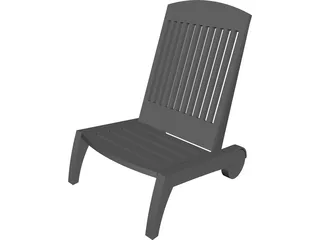 Swimming Pool Chair 3D Model preview