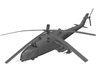 Mil Mi-24 Hind 3D Model preview