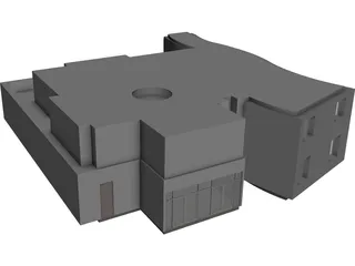 Library [+Interior] 3D Model preview