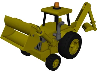 Excavator Toy 3D Model preview