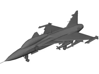 Saab JAS-39 Gripen 3D Model preview