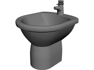 White Bidet 3D Model preview