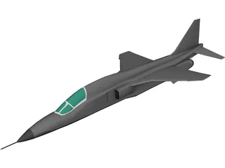 Mitsubishi T-1 Trainer 3D Model preview