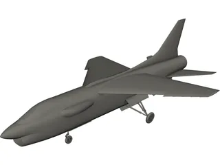 F-8 Crusader 3D Model preview