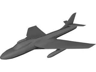 Hawker Hunter 3D Model preview