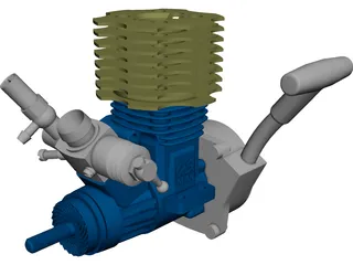 RC OS 15CV Max Model Engine 3D Model preview