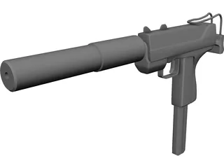 Uzi Silent 3D Model preview