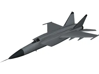 MiG-25 Foxbat 3D Model preview