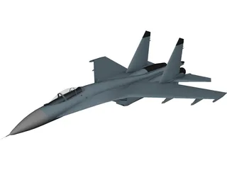 Sukhoi Su-27 Flanker A 3D Model preview