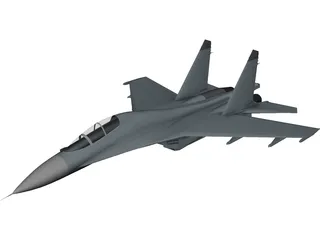 Sukhoi Su-27 Flanker B 3D Model preview