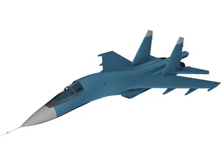 Sukhoi Su-34 Fullback 3D Model preview