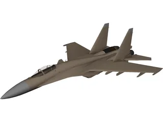 Sukhoi Su-37 Flanker-F 3D Model preview
