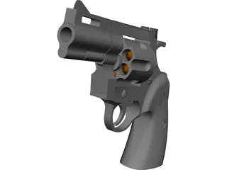 Colt Python 2 Inch Snub 3D Model preview
