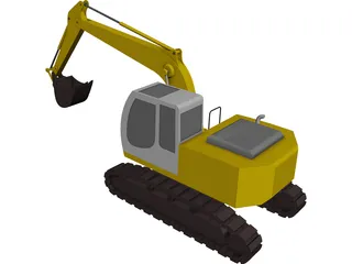 Excavator 3D Model preview
