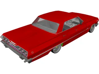 Chevrolet Impala 4-door (1963) 3D Model preview