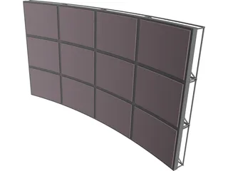 Video Wall 3D Model preview