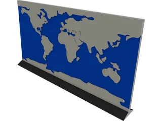 Earth Map 3D Model preview