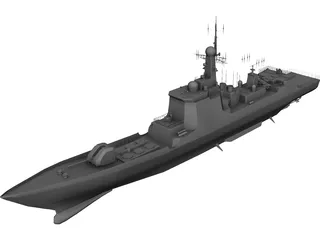 Type 052C Luyang-II Destroyer 3D Model preview