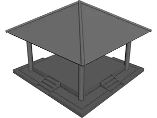 Javanese Gazebo 3D Model preview