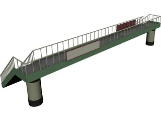 Japanese Foot Bridge 3D Model preview