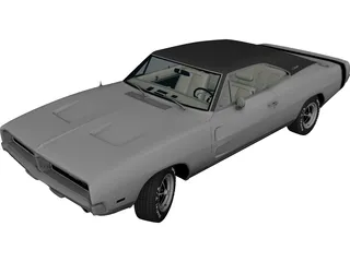 Dodge Charger R-T (1969) 3D Model preview