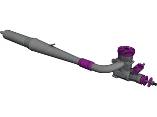 Weston 50V1 RC Airplane Engine 3D Model preview