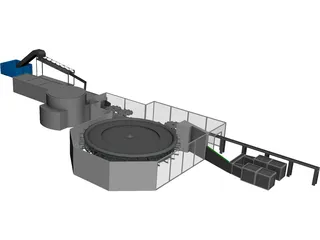 Mineral Water Filling Machine 3D Model preview