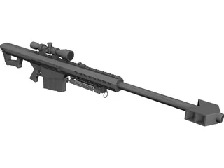 Barrett M82 3D Model preview