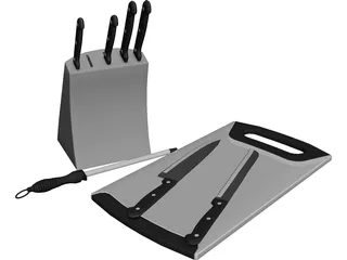 Quality Kitchen Knife 3D Model preview