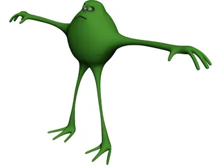 Cartoon Frog 3D Model preview