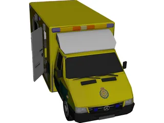 Mercedes London Ambulance 3D Model preview