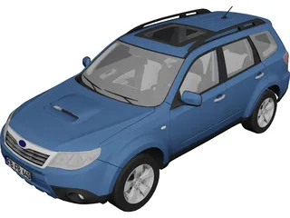 Subaru Forester XT (2008) 3D Model preview