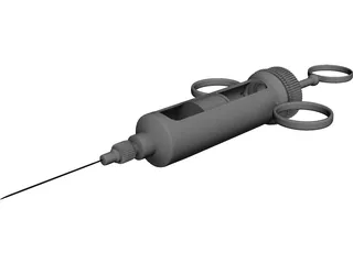 Old Syringe 3D Model preview