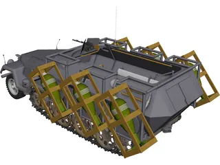 Sd.Kfz. 251/1 Ausf. C Wurfrahmen 3D Model preview