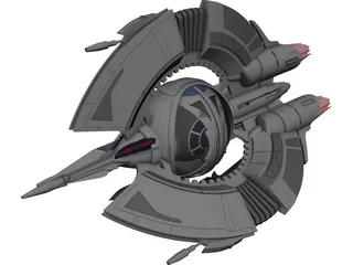 Star Wars Droid Tri-Fighter 3D Model preview