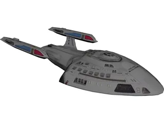 Nova Class Starship 3D Model preview
