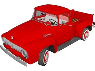 Ford F-100 (1956) 3D Model preview