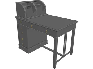 Desk Table 3D Model preview