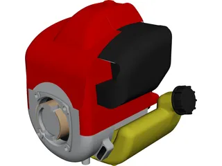 Honda GK100 Engine 3D Model preview