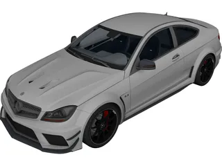 Mercedes-Benz C63 AMG Coupe 3D Model preview