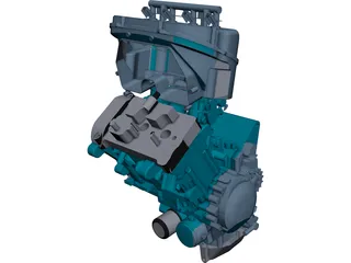 Triumph 675 Engine 3D Model preview