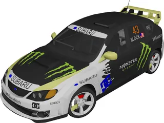 Subaru Impreza WRX STi Ken Block 3D Model preview