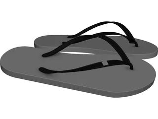 Flipflops 3D Model preview