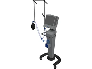 Hospital Ventilator 3D Model preview