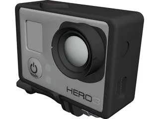 GoPro Hero 3 HD Camera 3D Model preview